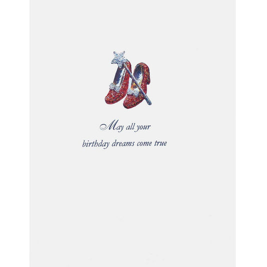 Ruby Slippers Wizard of Oz Birthday Card