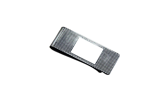 Engine Turned Silver Plate Money Clip