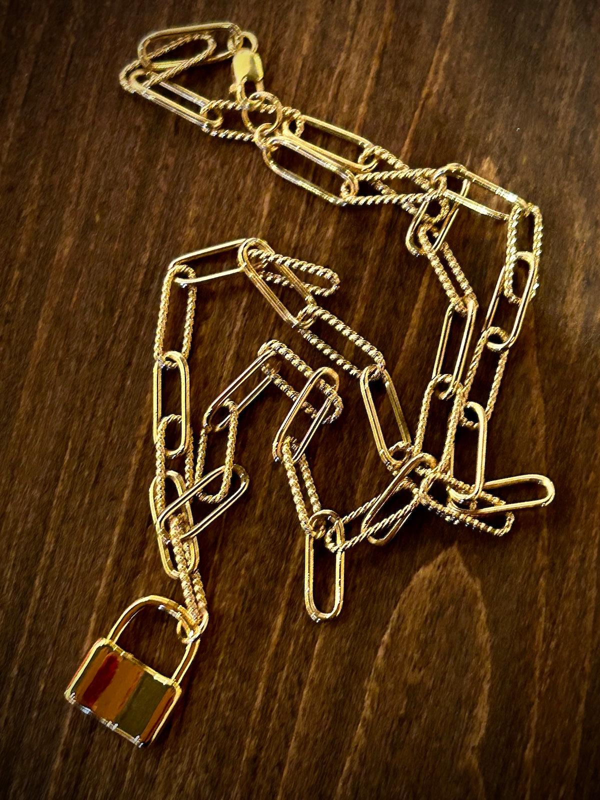 14k Gold Filled Padlock Necklace
