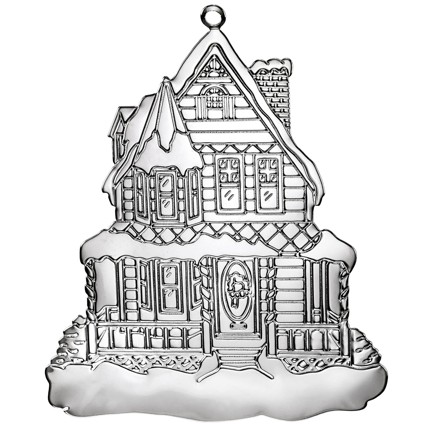 Victorian Home Silver Metal Ornament