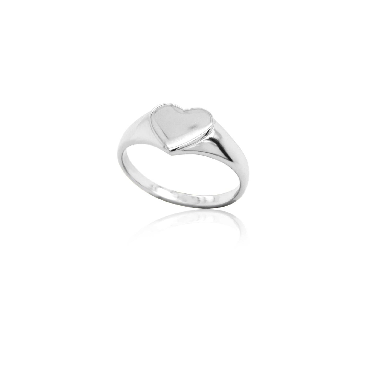 Sterling Silver Heart Signet Ring