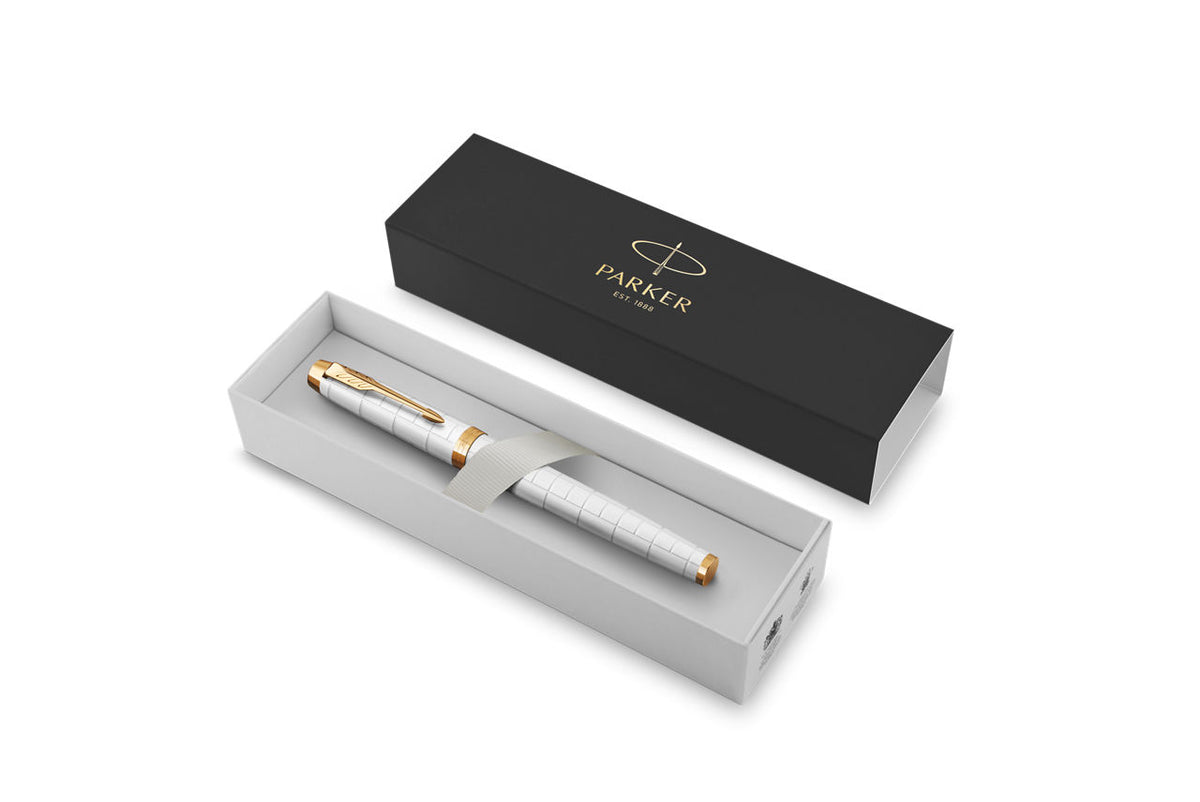 Parker IM Premium Pearl with Gold Trim Fine Nib Fountain Pen
