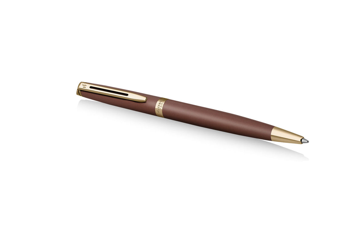 Waterman Hémisphère Understated Edit Metallic Copper Red with Gold Trim Ballpoint Pen