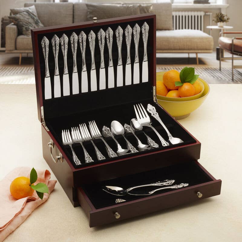 Wallace Silversmiths Handmade Flatware Storage Chest