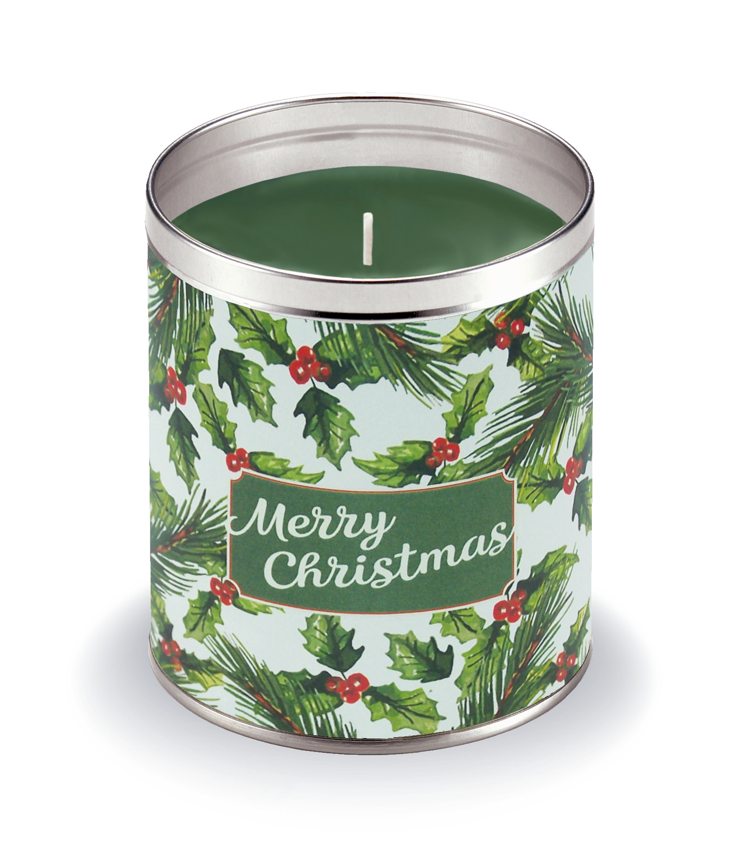 Merry Christmas Holly Candle: Famous Pine Scent