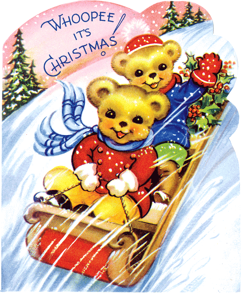 Merry Christmas Retro Christmas Greeting Card Packet