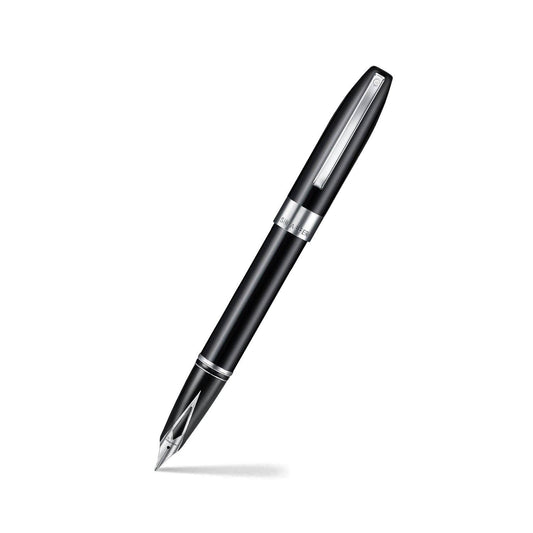 Sheaffer Legacy Glossy Black Inlaid Nib Fountain Pen (Medium) with Chrome-Plated Trims