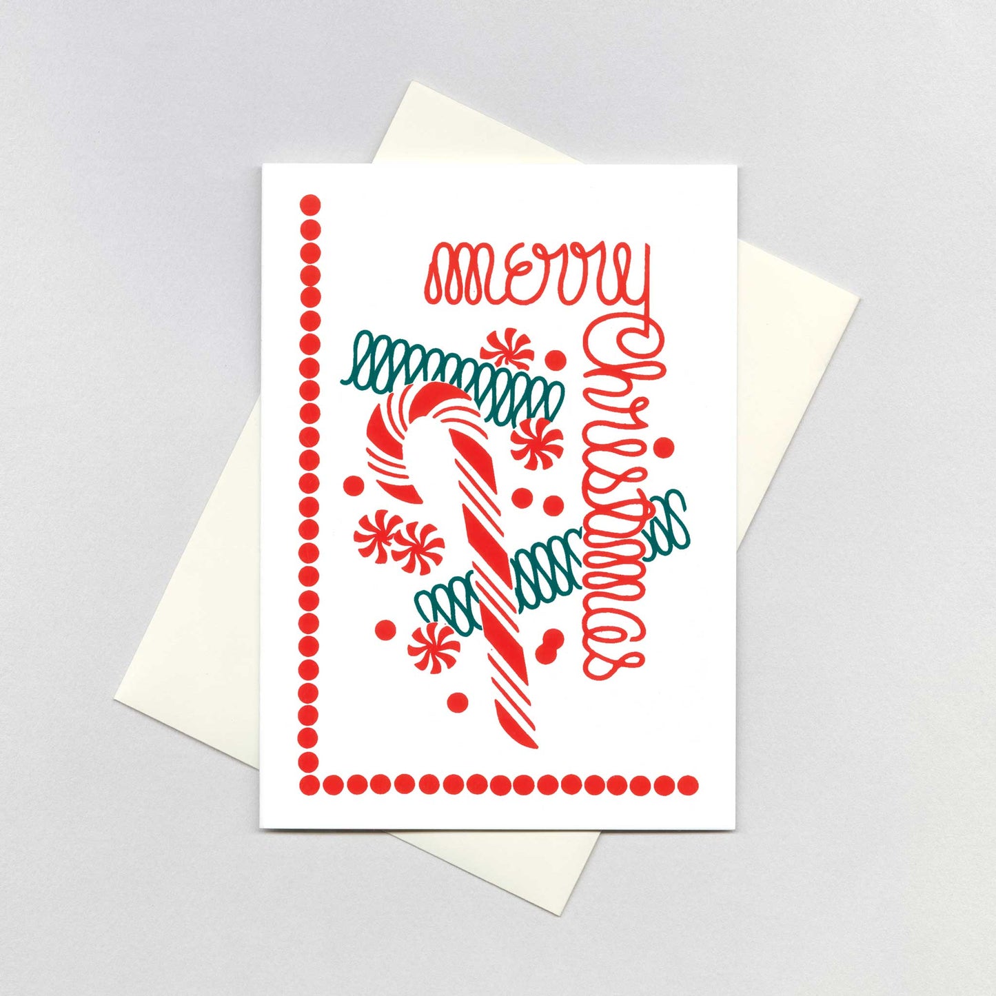 Christmas Candy Retro Christmas Card