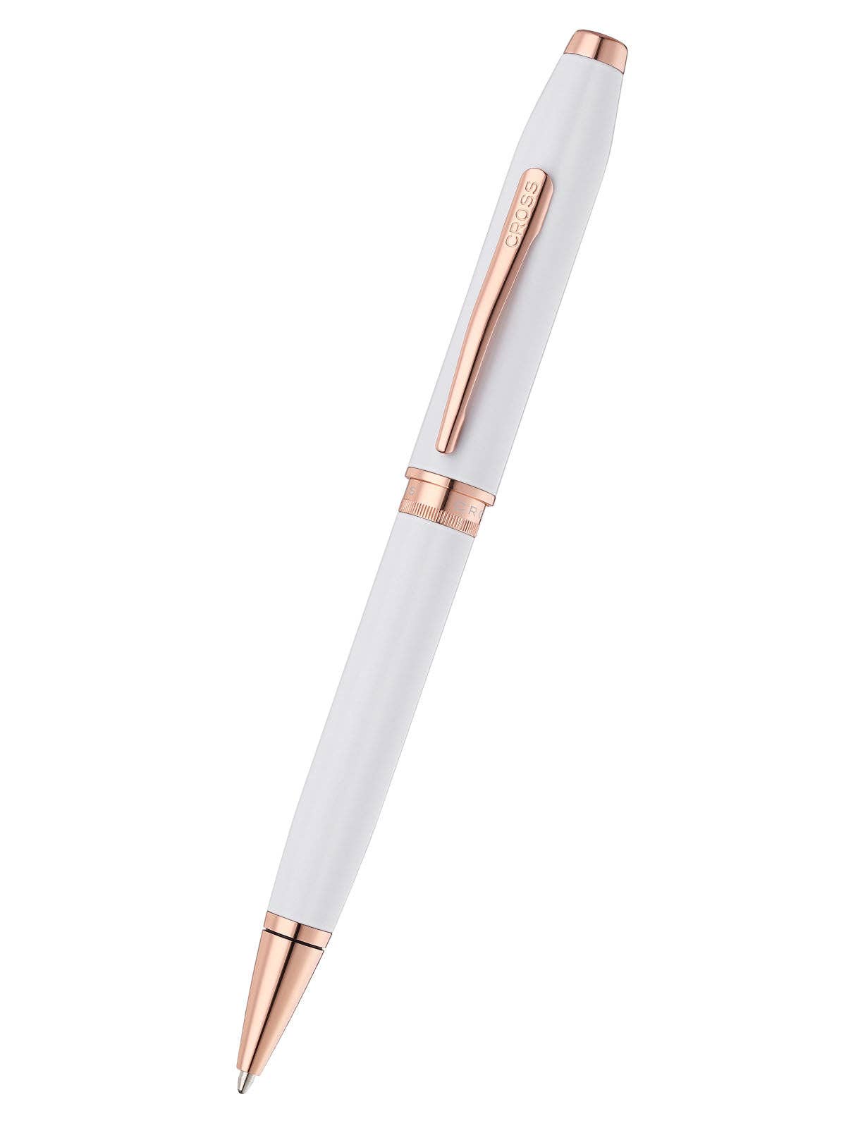 Cross Foundry Pearl White Lacquer with Rose Gold Appointments Ballpoint Pen