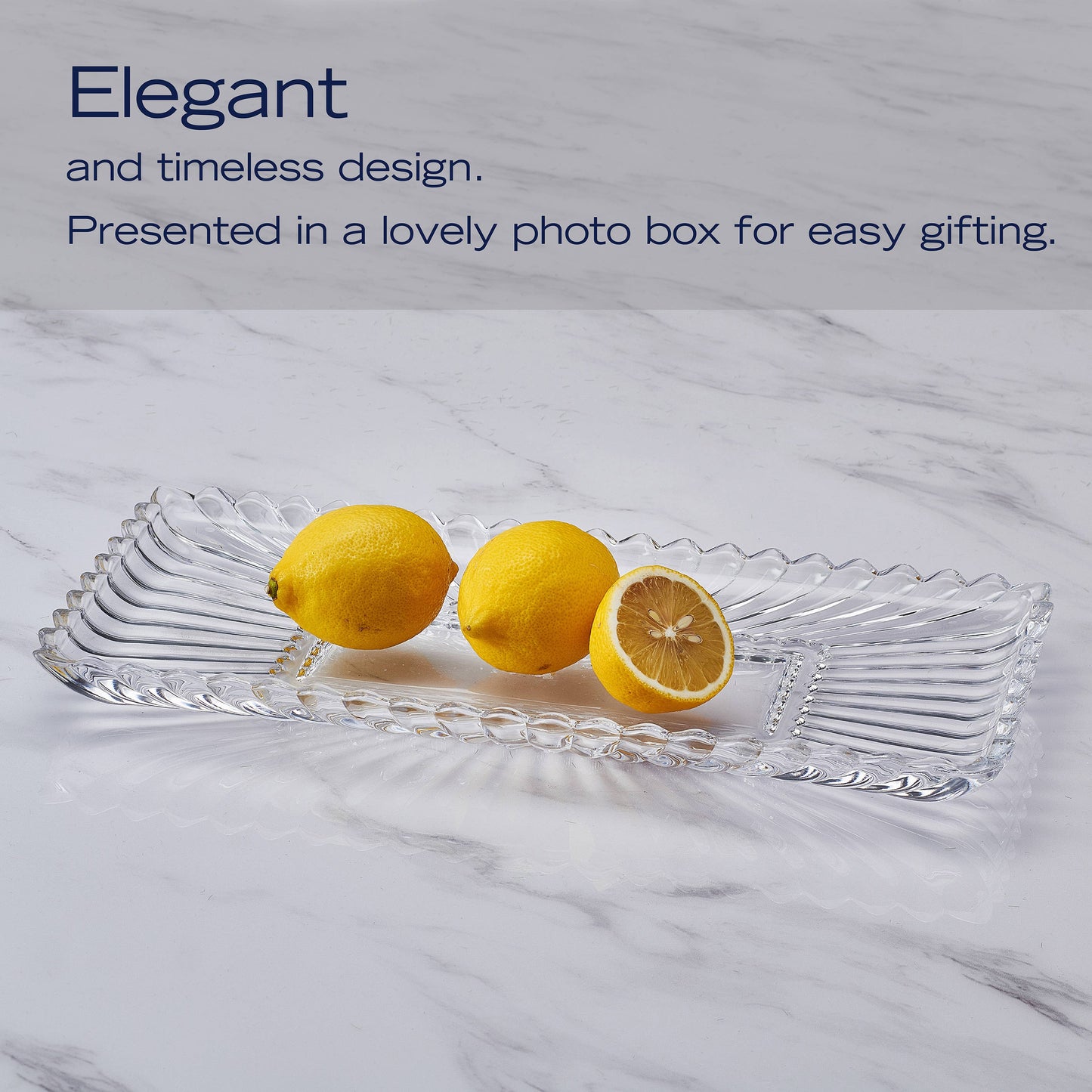 MIkasa Estate 14.75" Lead Free Crystal Tray