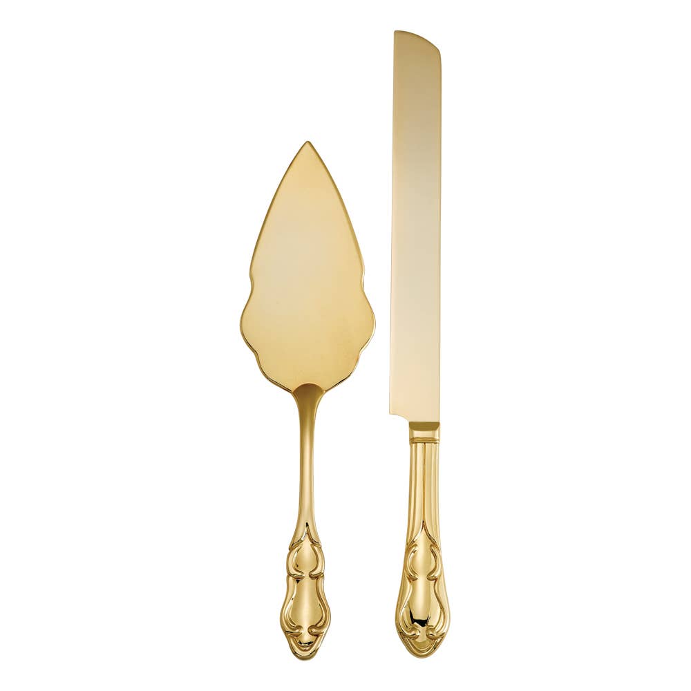 Classic Gold Cake Knife & Server Set