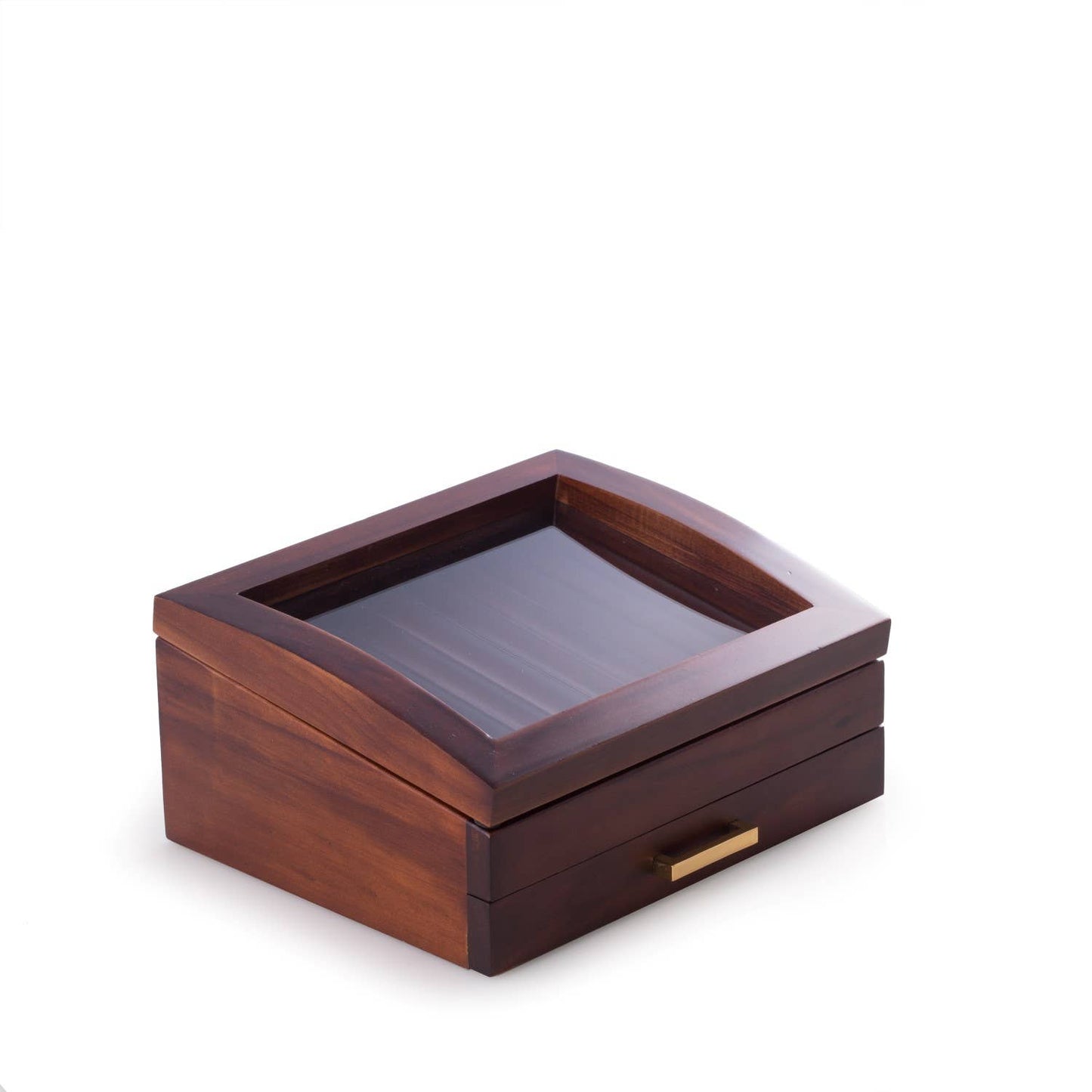 Walnut Wood 2 Tier Pen Case Box