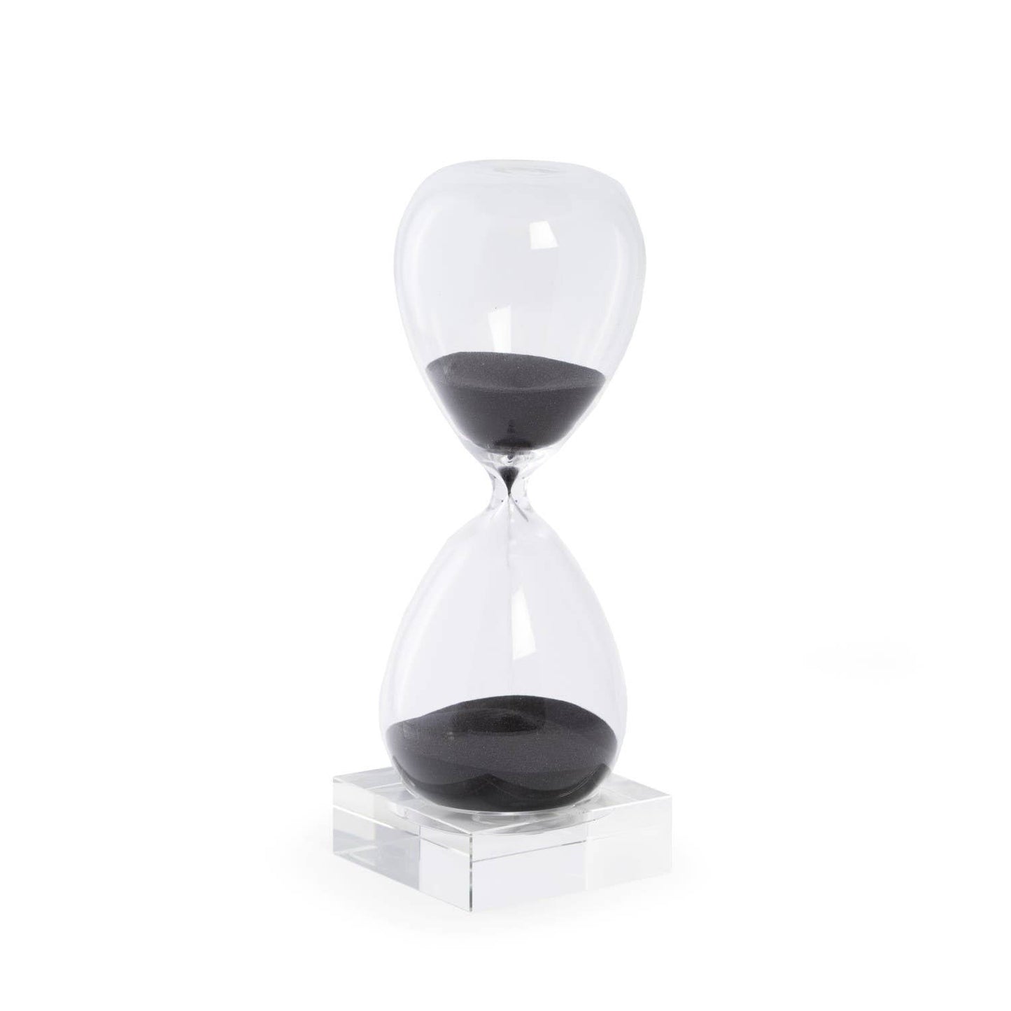 60 Minute Crystal Sand Timer Hourglass on Crystal Base