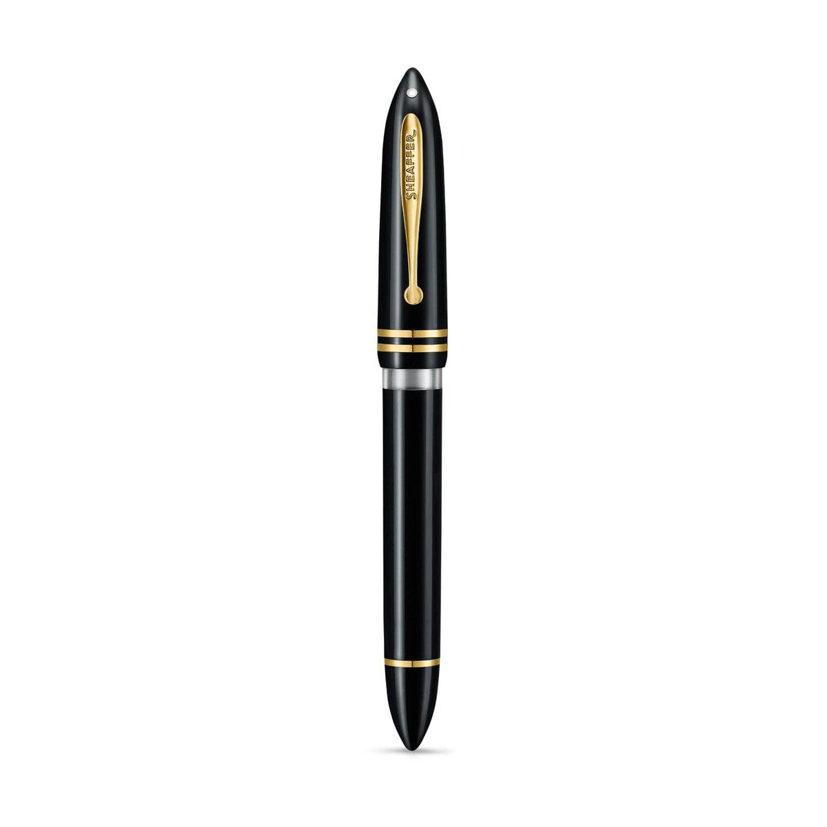 Sheaffer Balance III E893 Glossy Black and Gold Trims Fountain Pen (Medium Nib)