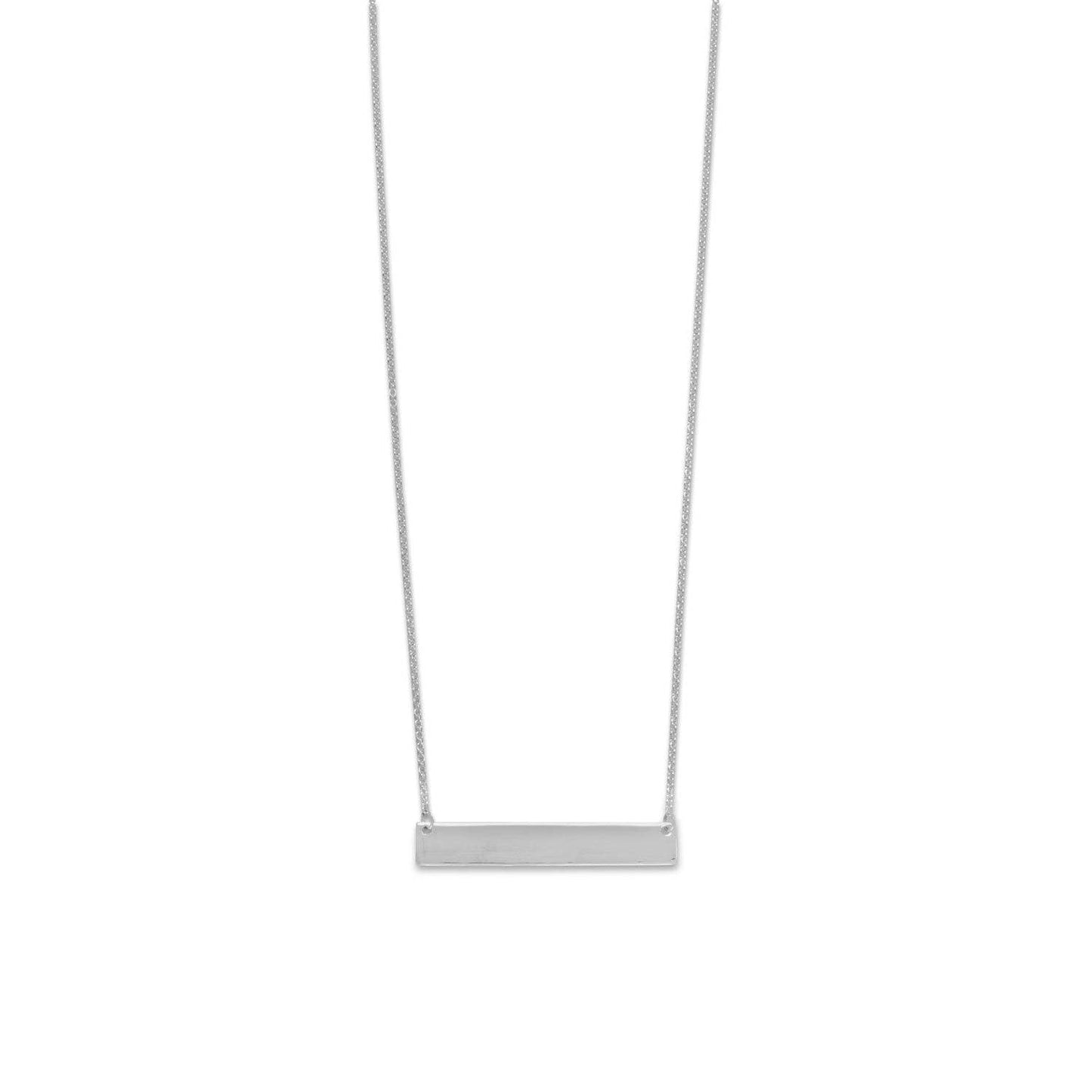 Sterling Silver Horizontal Bar Necklaces