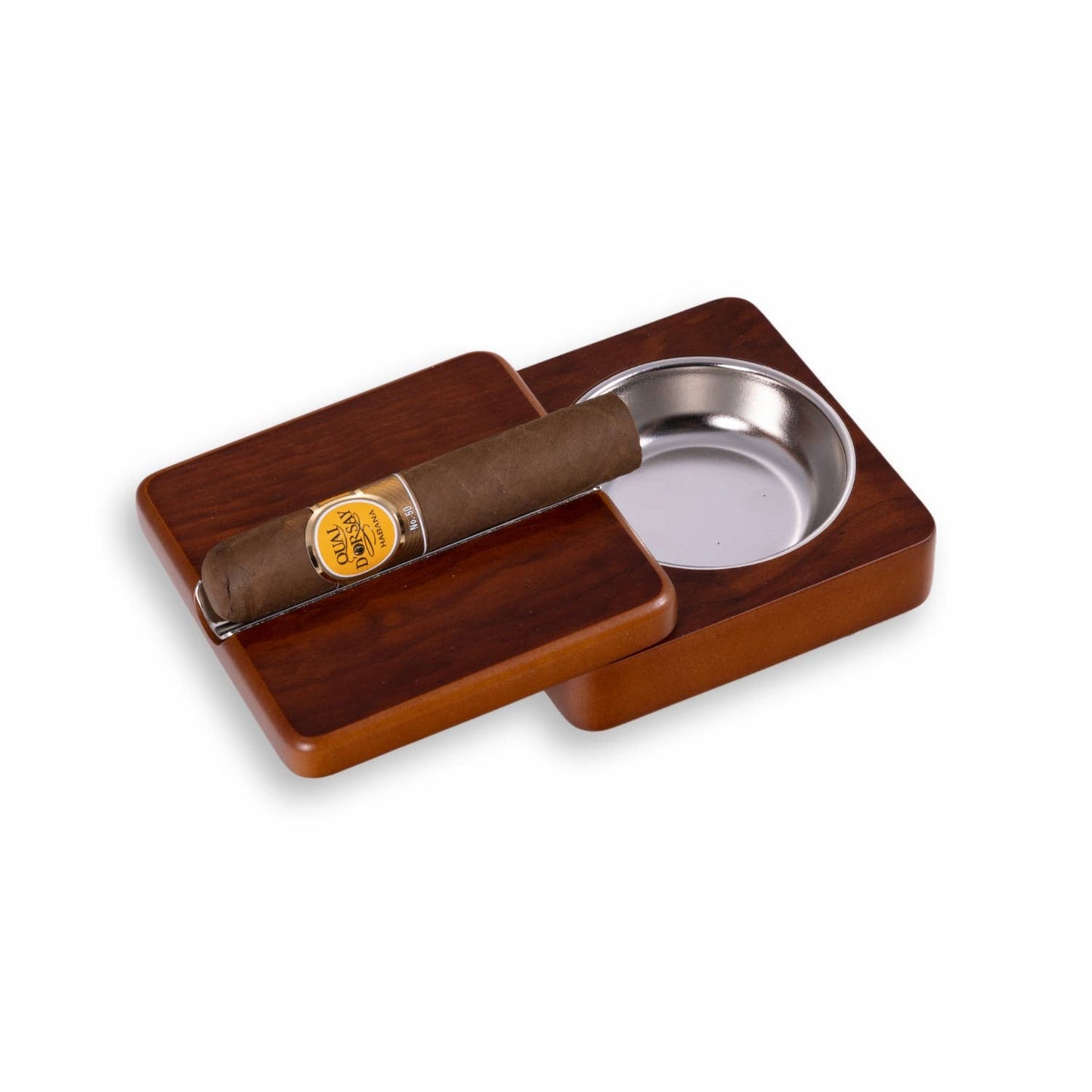 Rosewood Swivel Cigar Ashtray