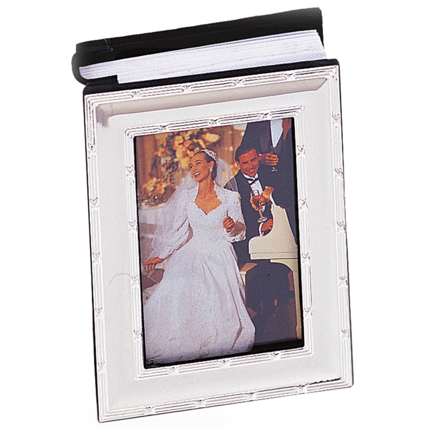 Elegance Reed Ribbon Silver Plated 5" x 7" Photo Album