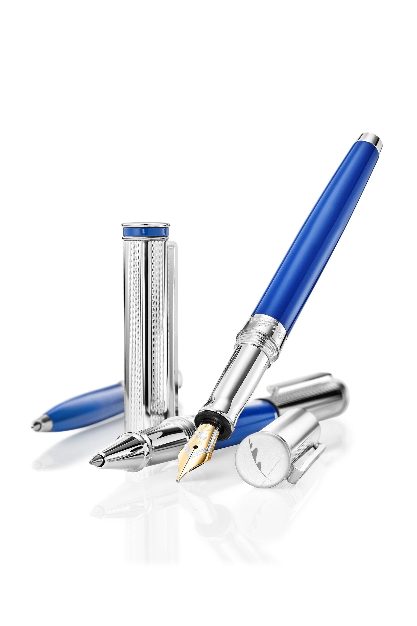Waldmann Edelfeder Sterling Silver Marina Blue Lacquer Rollerball Pen