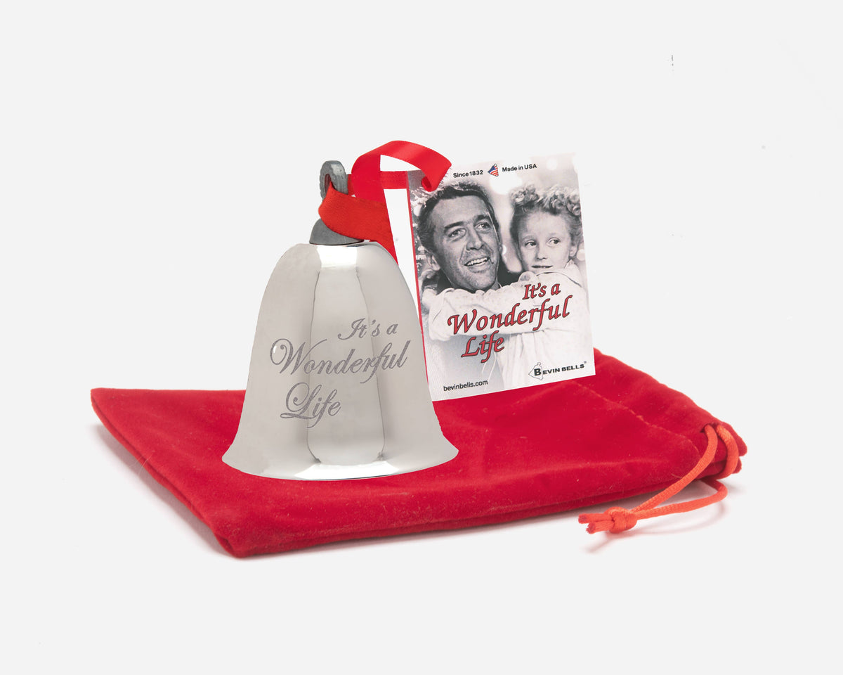 It's a Wonderful Life Authentic Remake Keepsake Bell in a Velvet Bag