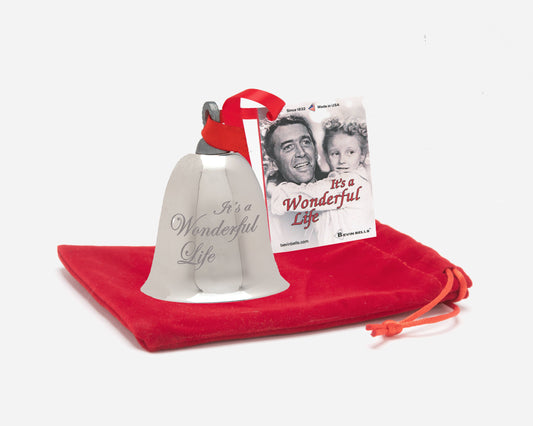 It's a Wonderful Life Authentic Remake Keepsake Bell in a Velvet Bag