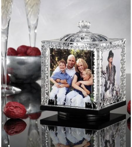 Godinger Dublin Crystal Revolving Photo Cube