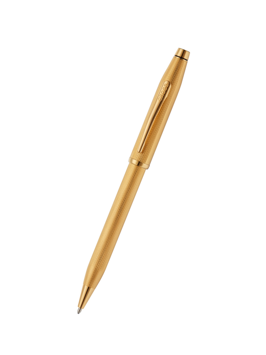 Cross Century® II Polished 23KT Gold-plated Engraved Diamond Pattern Ballpoint Pen