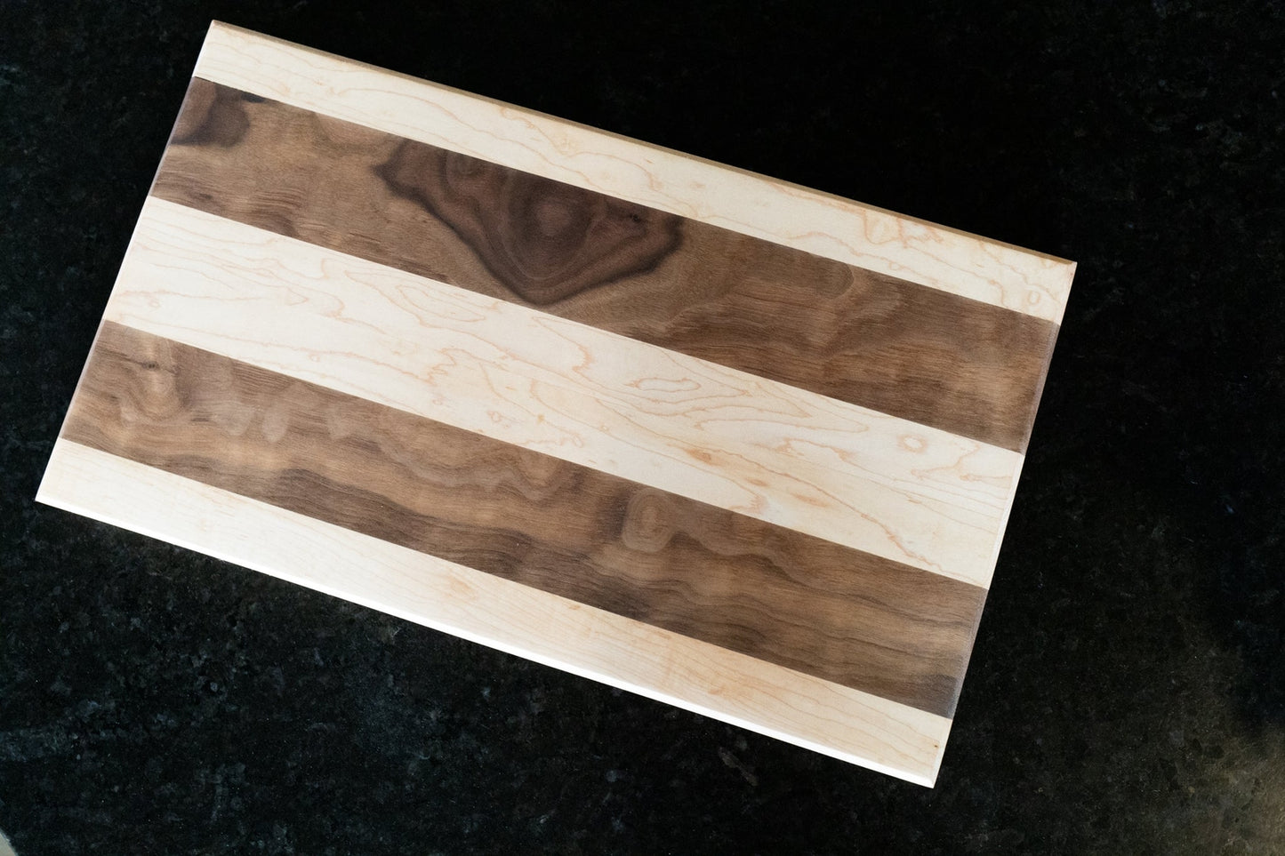 Hard Maple & Black Walnut Handcrafted Cutting Board