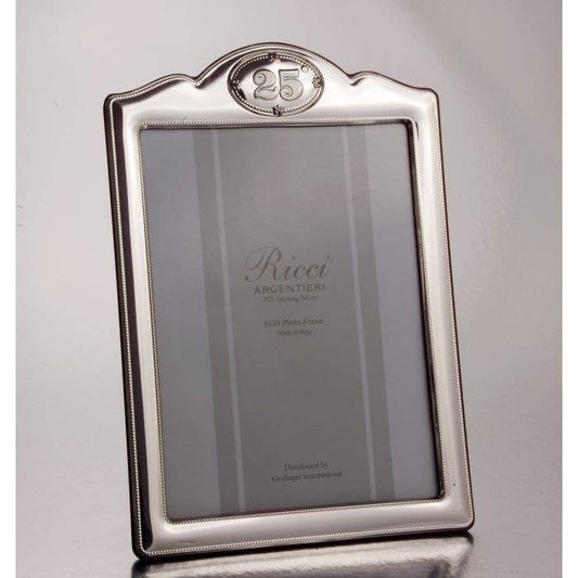 Ricci Argentieri Sterling Silver 25th Anniversary 8x10 Photo Frame