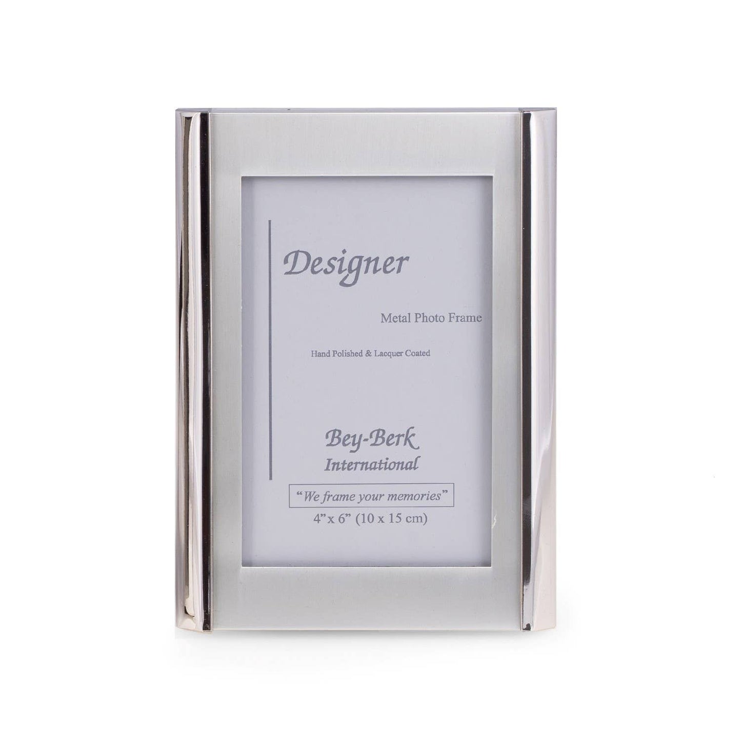 Silver Plated Brushed Metal 4" x 6" Picture Frame