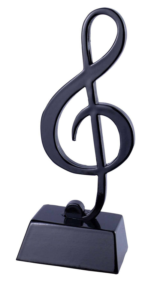 Black Wooden Treble Clef on Base