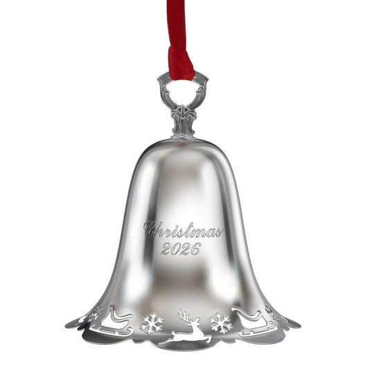 2026 Towle Silver-Plate Pierced Bell Ornament
