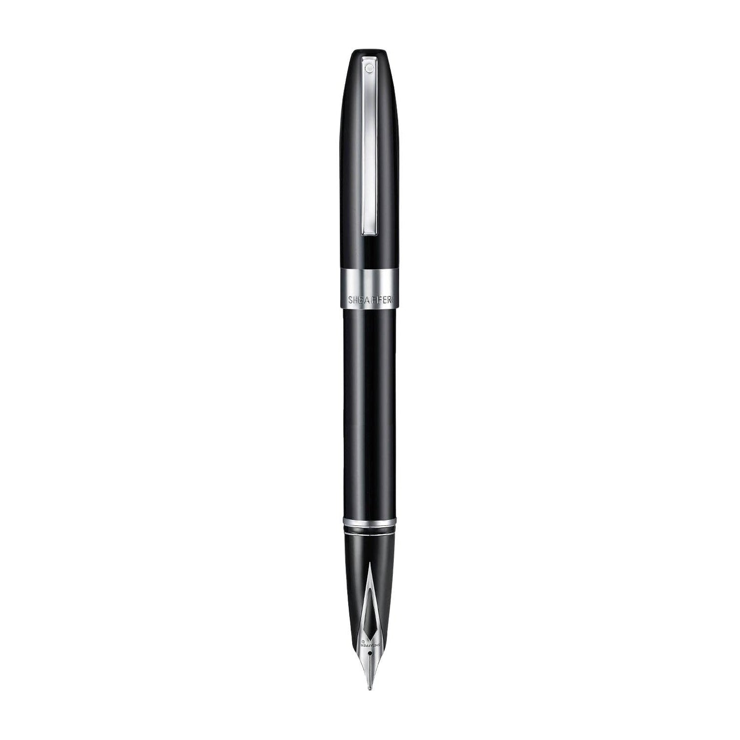 Sheaffer Legacy Glossy Black Inlaid Nib Fountain Pen (Medium) with Chrome-Plated Trims