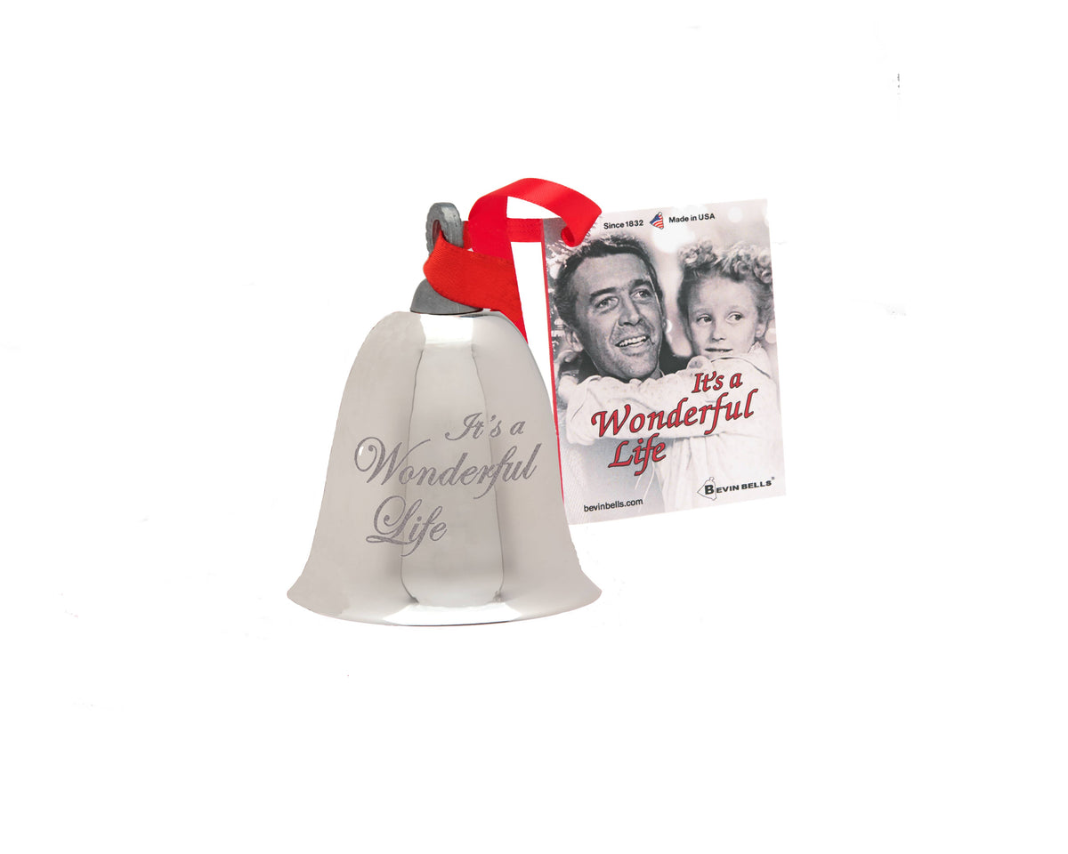 It's a Wonderful Life Authentic Remake Keepsake Bell in a Velvet Bag