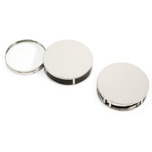 Chrome Plated Paperweight & Fold Out Magnifier