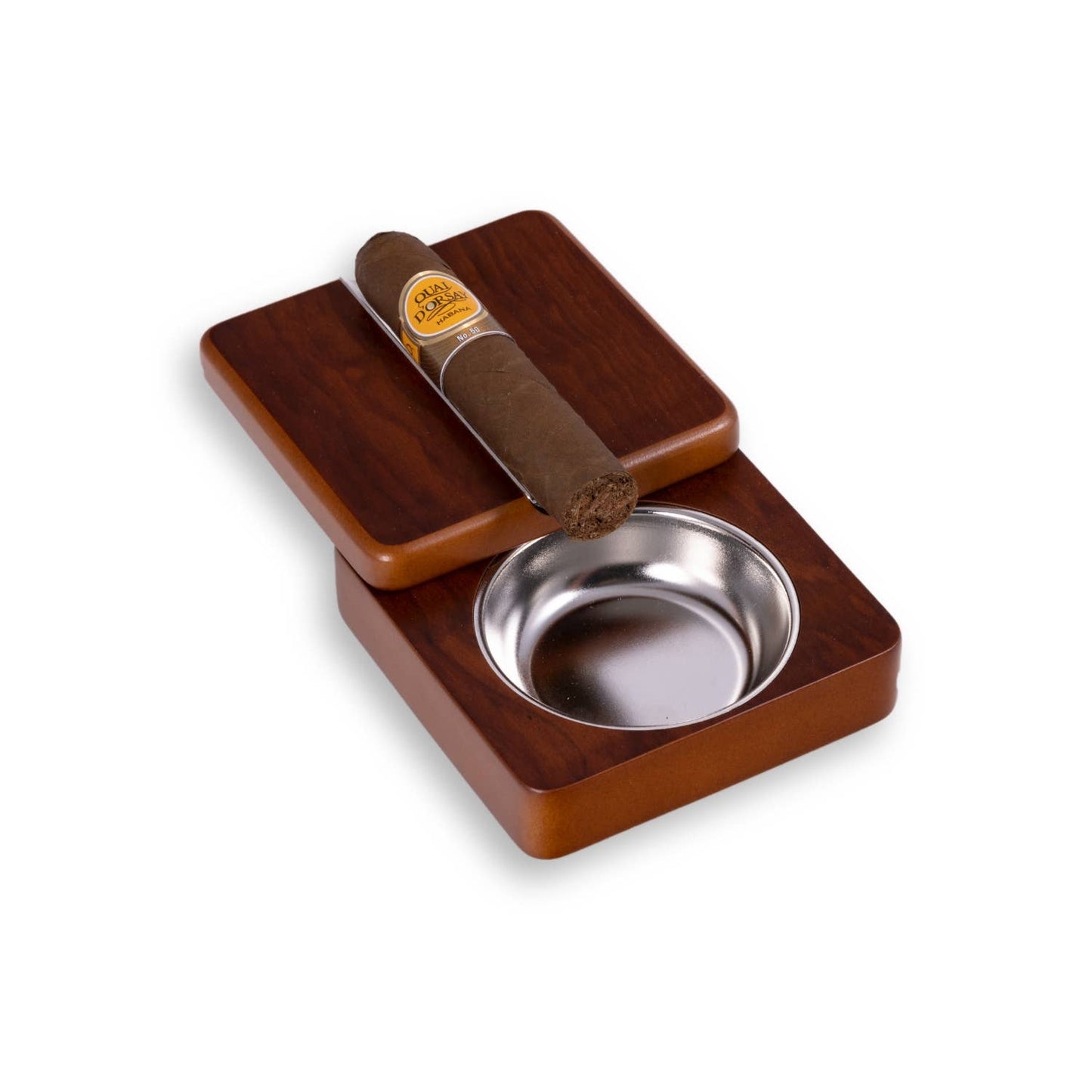 Rosewood Swivel Cigar Ashtray