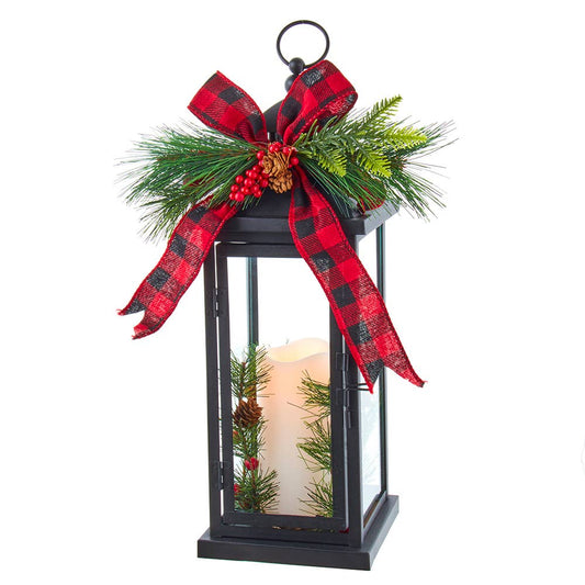 16.5" Deco Lantern with LED Candle