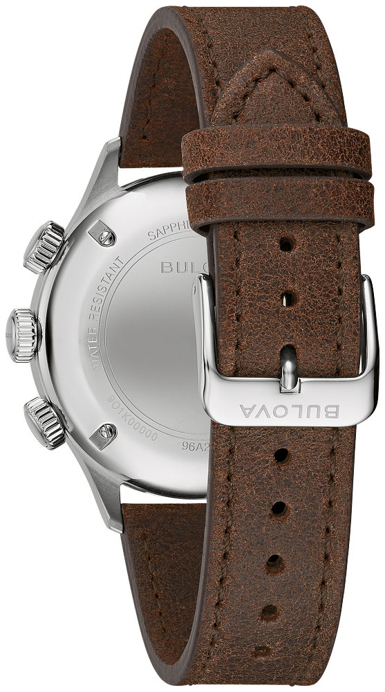 Bulova A-15 Pilot Automatic Watch with Brown Leather Strap