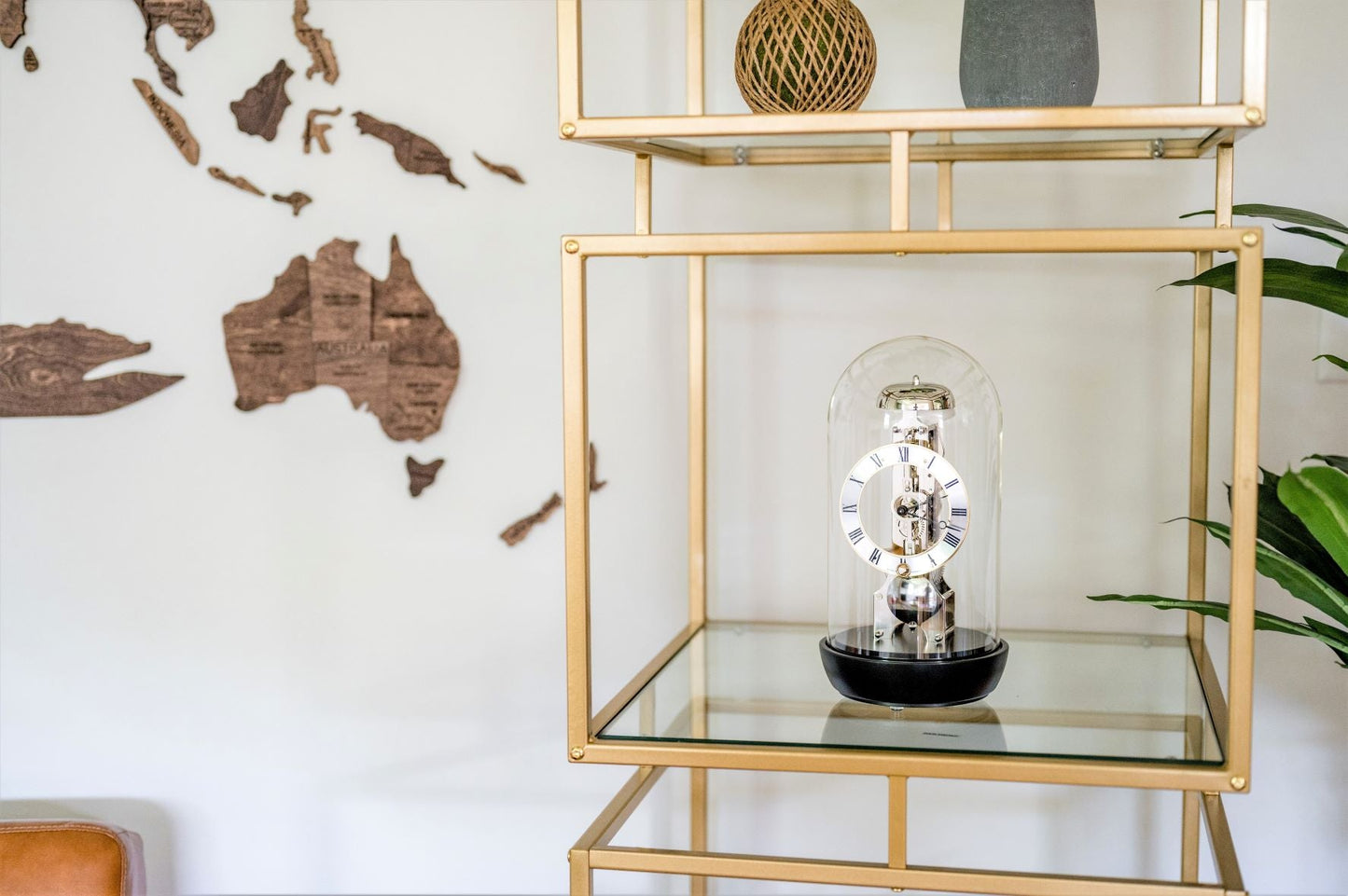 Hermle "Bronx" Mechanical Table Clock with Glass Dome