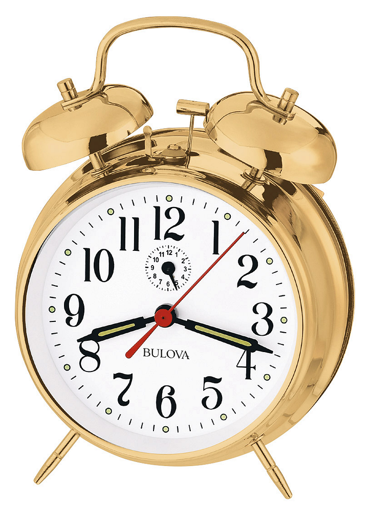 Bulova Bellman Gold Key-wind Alarm Bell Clock