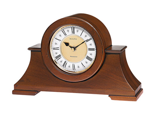 Bulova Cambria Westminter Walnut Mantel Clock