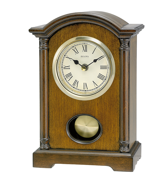 Bulova Dalton Westminter Pendulum Walnut Mantel Clock
