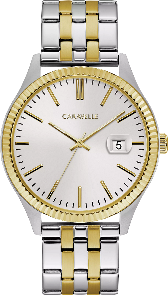 Caravelle by Bulova Dress Silver & Gold Watch