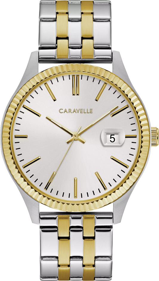 Caravelle by Bulova Dress Silver & Gold Watch