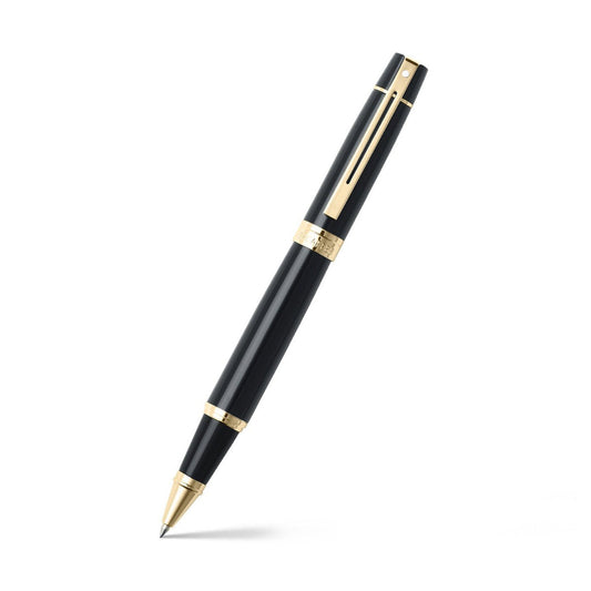 Sheaffer 300 Glossy Black with Gold Trim Rollerball Pen