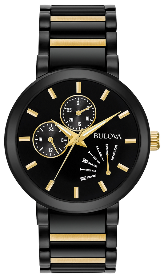 Bulova Futuro Black & Gold Watch