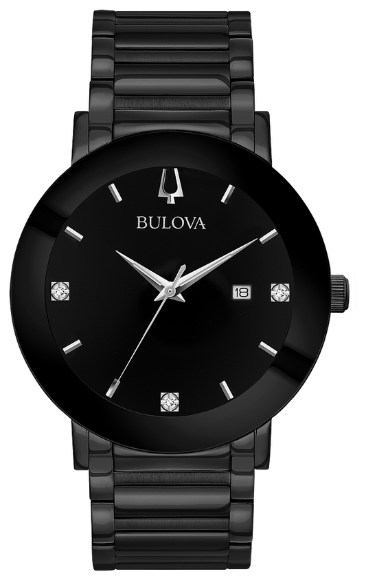 Bulova Futuro Black & Diamond Watch