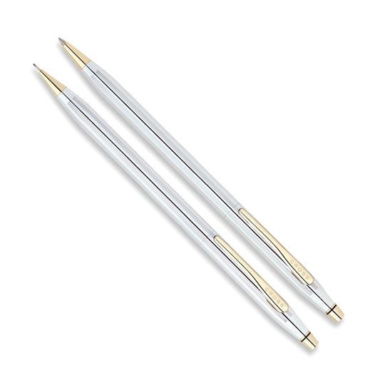 Cross® Classic Century® Medalist® Chrome and 23 Karat Gold Plated Trim Ballpoint Pen and Pencil