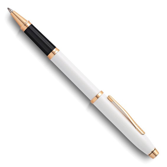 Cross® Century® II Pearlescent White Lacquer with Rose Gold PVD Trim Selectip Rollerball Pen