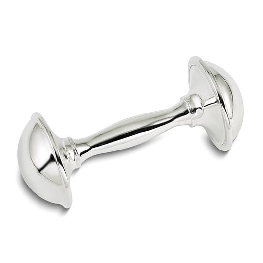 Silverplated Traditional Dumbbell Baby Rattle