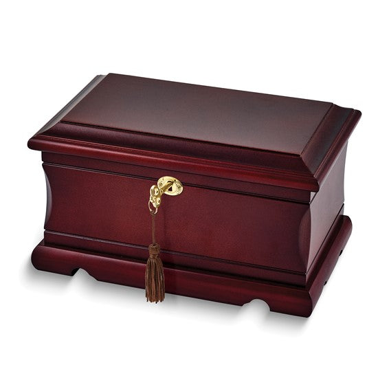 Luxury Giftware Matte Poplar Veneer & Painted Finish Wooden Velour Lining Magnetic Jewelry Box